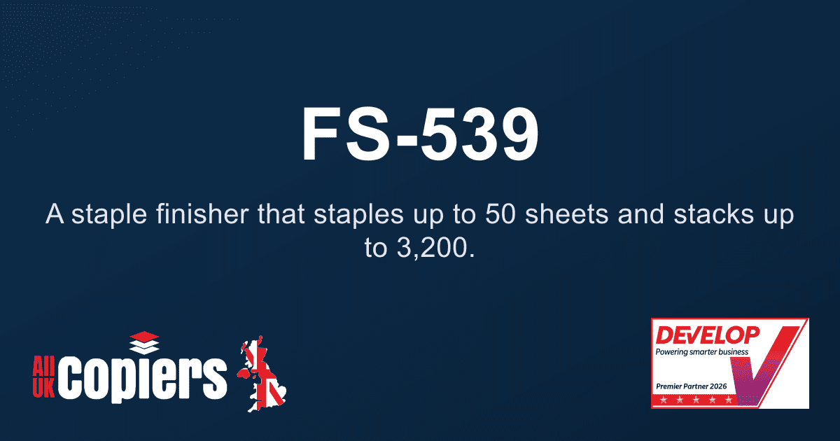 Develop Staple Finisher - 50 sheet