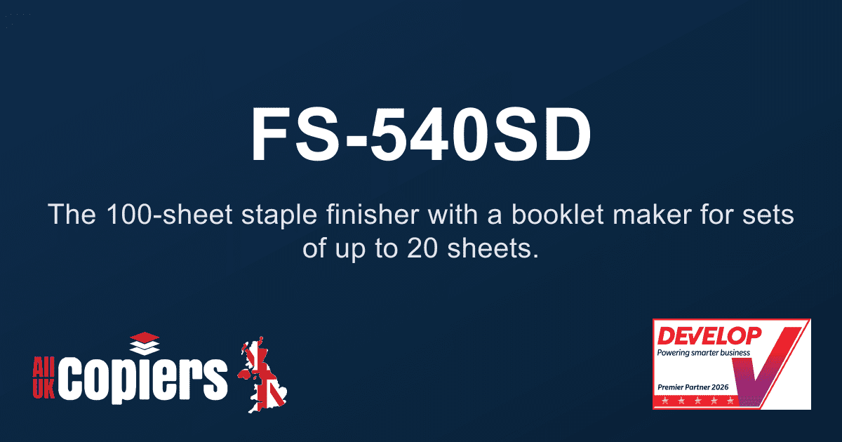 Develop Staple Finisher - 100 sheet + 80pp Booklet Maker