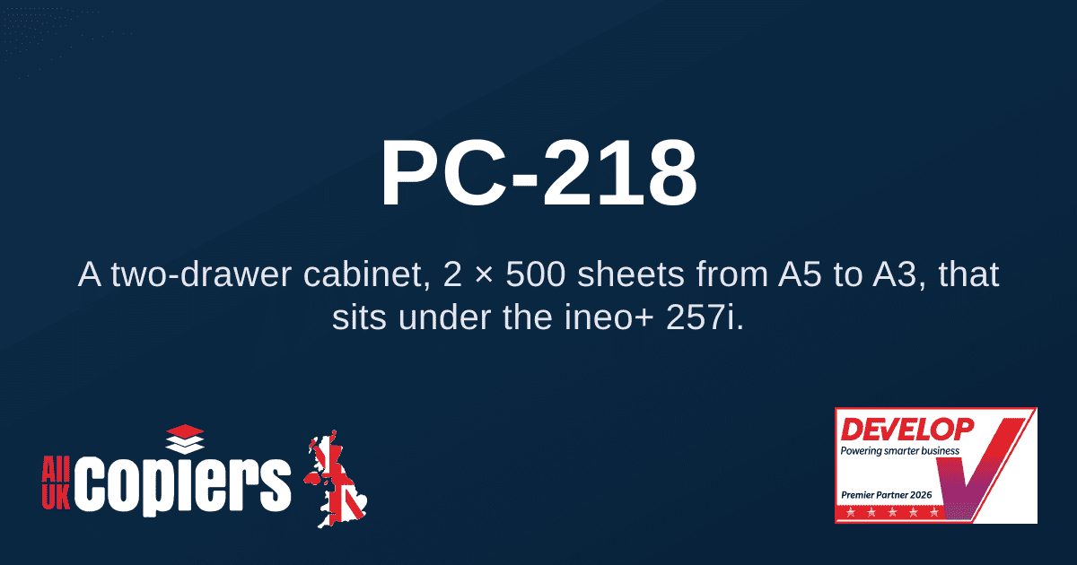 Develop 2x500 Sheet Paper Feed Cabinet