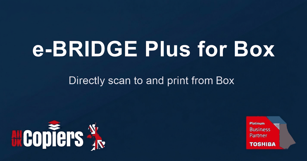 Toshiba e-BRIDGE Plus for Box