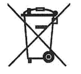 Crossed-out wheeled bin symbol: electrical equipment must not be put in general waste